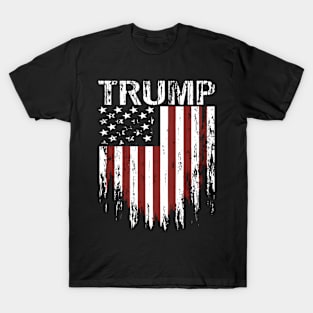 Trump 2024 America Usa Grunge Flag T-Shirt